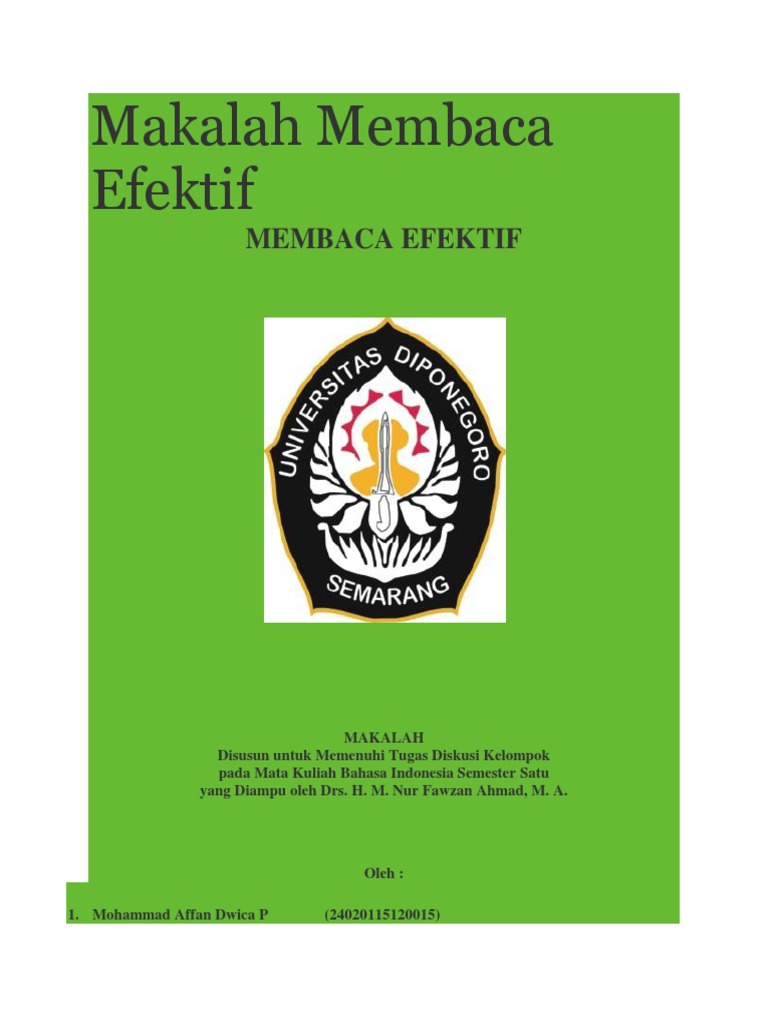 Makalah Membaca Efektif