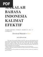 Download Makalah Bahasa Indonesia Kalimat Efektif by Wahyu Pradana SN362126931 doc pdf