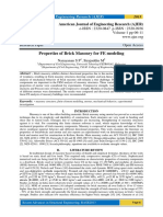 Properties of Brick Masonry for Modelling