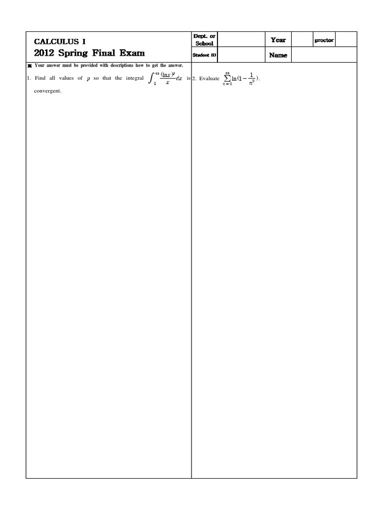Advanced Calculus Problems | PDF | Infinity | Tangent