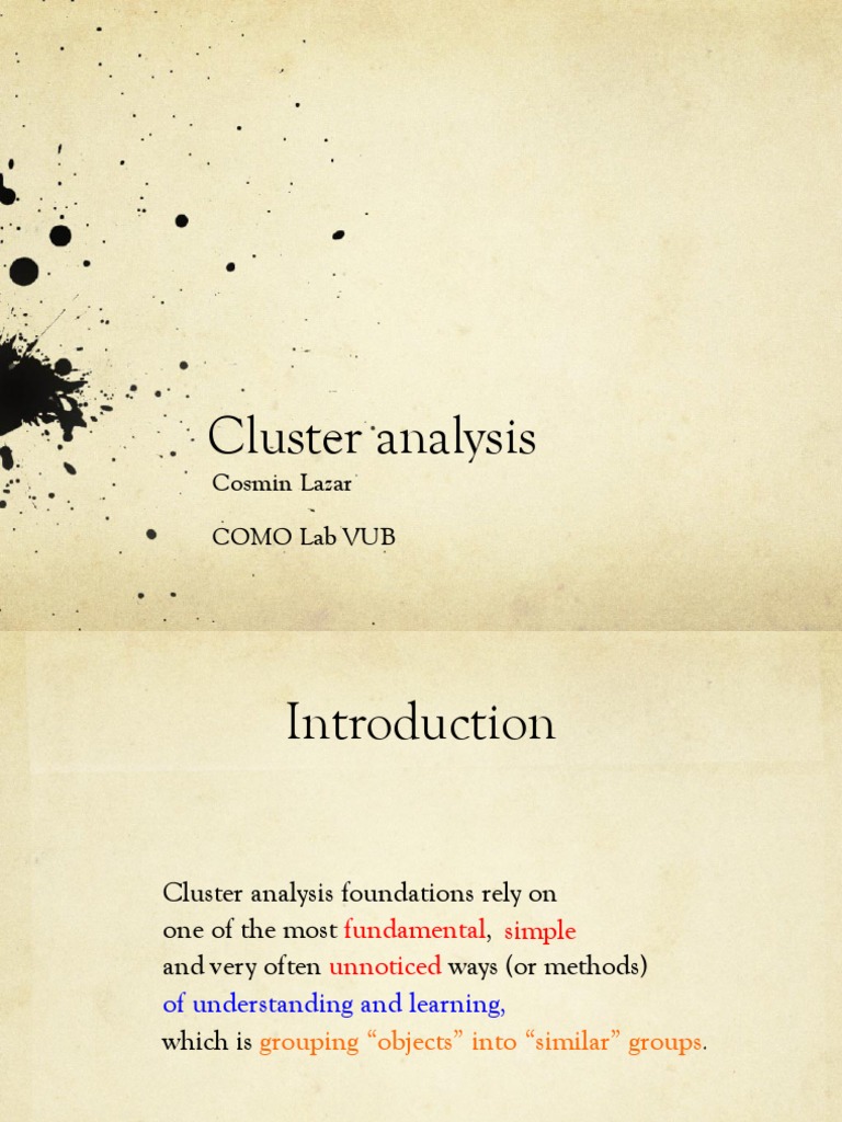 literature review cluster analysis