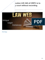 Lawweb.in-whether Prosecution US 340 of CRPC is to Be Instituted by Court Without Recording Finding