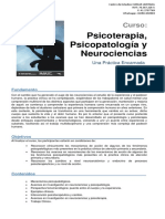Programa Oficial Curso Psicoterapia, Psicopatología y Neurociencias.