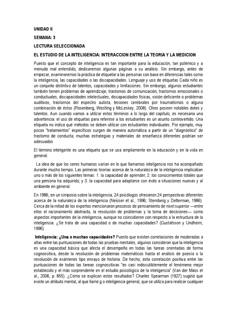 Teorías y Medición de la Inteligencia | PDF | Cociente de inteligencia ...