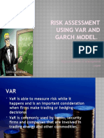 Risk Assessment Using Var and Garch Model.: Group - 2 Jaipuria Institute of Management Jaipur