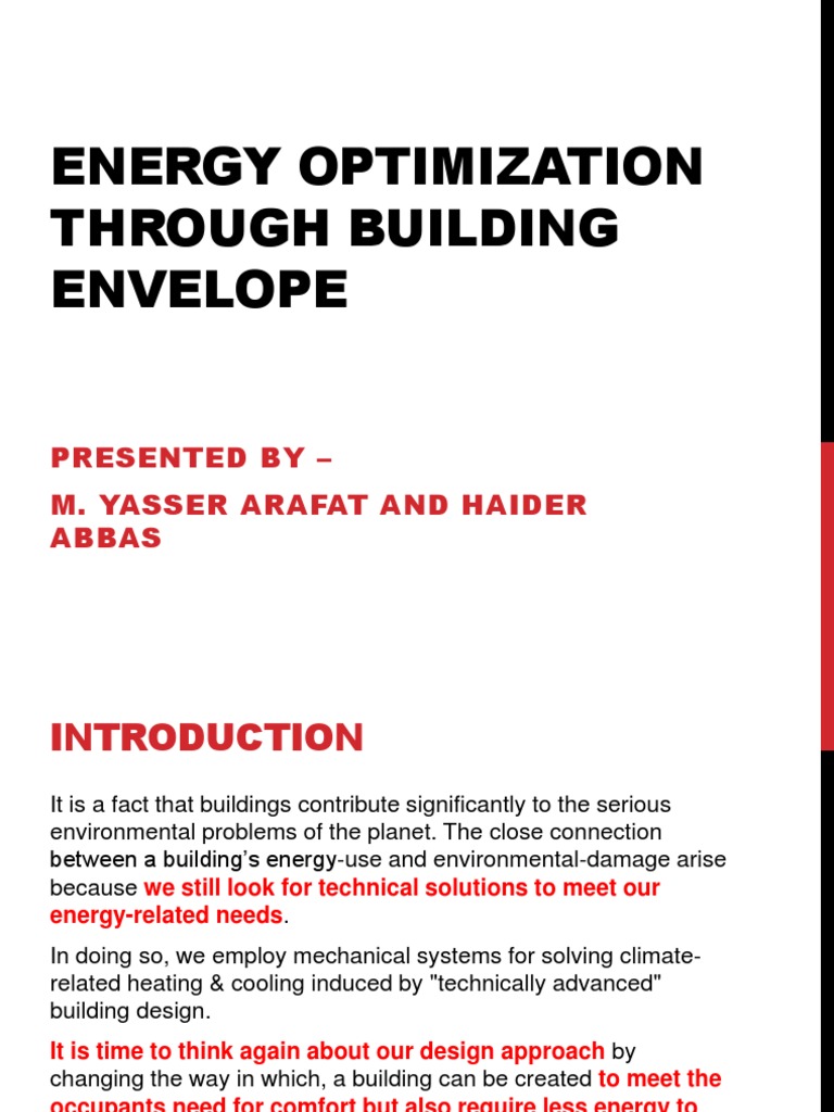 Building Envelope Energy Optimization | PDF | Window | Building Engineering