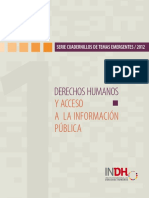 Derechos Humanos y Acceso a La Informacin Pblica INDH