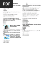 Atmosphere Quiz Planets Of The Solar System Atmosphere