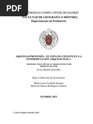 Arqueoastronomía - El Espacio Celeste en La Interpretación
