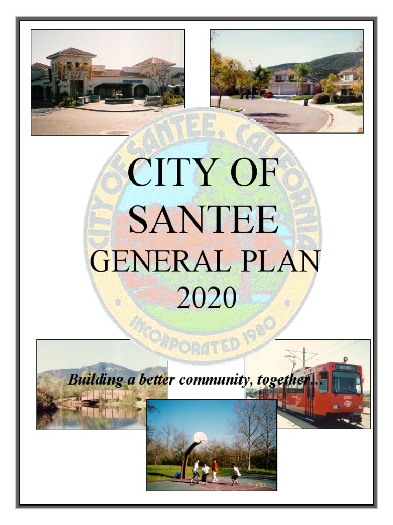 Santee General Plan 2020 PDF Zoning Land Use