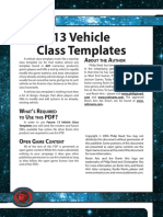 d20 Ronin Arts Future 13 Vehicle Class Templates