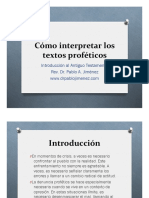 Interpretar Los Textos Profeticos