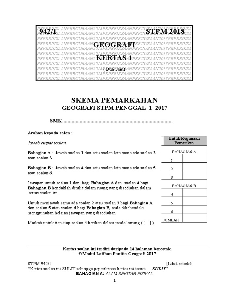 Skema Jawapan Stpm Geografi Penggal 1 2013 mweosmalay