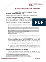 Guidance for Dentists Qualified in Romania (1)