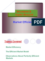 Investment & Equity Research: Market Efficiency