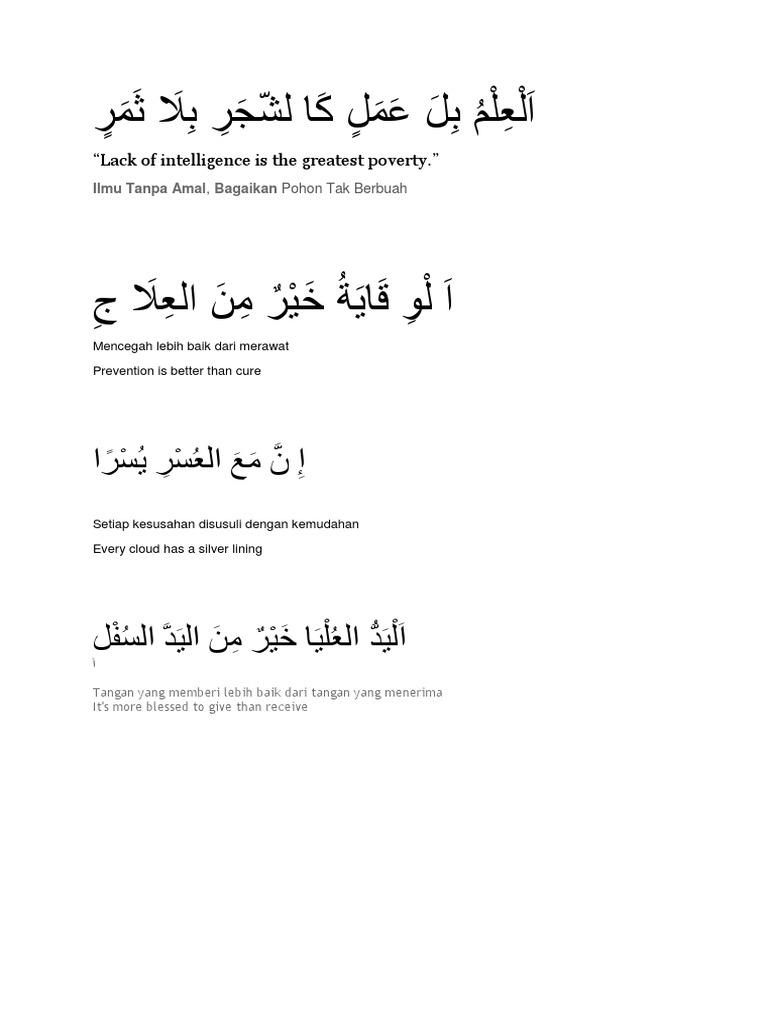 Proverbs Arabic English N Bm Pdf