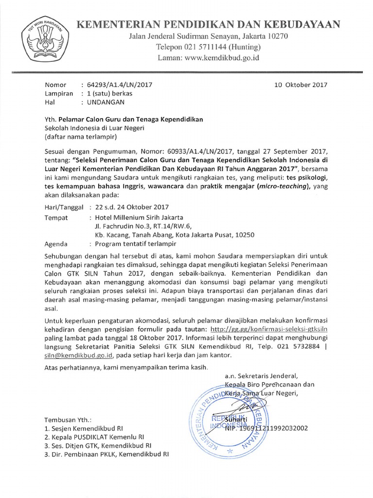 Contoh Surat Undangan Rapat Dewan Guru Doc Guru Paud