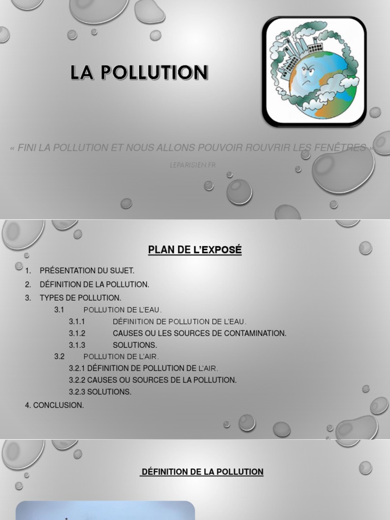 Solutions contre la pollution de l'eau et l'air | PDF | la pollution ...