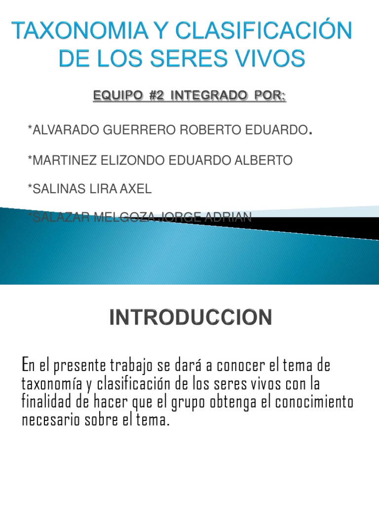 Clasificacion De Los Seres Vivos Y Taxonomia Pdf Taxonomía