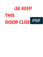 Please Keep This Door Closed