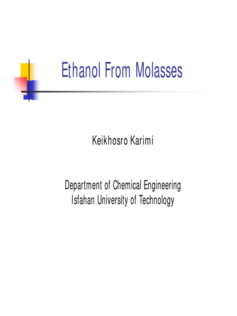 Ethanol From Molasses PDF PDF Molasses Sugarcane