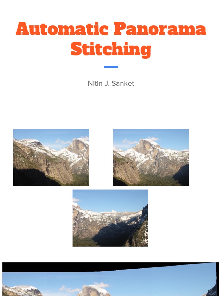 Automatic Panorama Stitching Techniques | PDF | Matrix (Mathematics ...