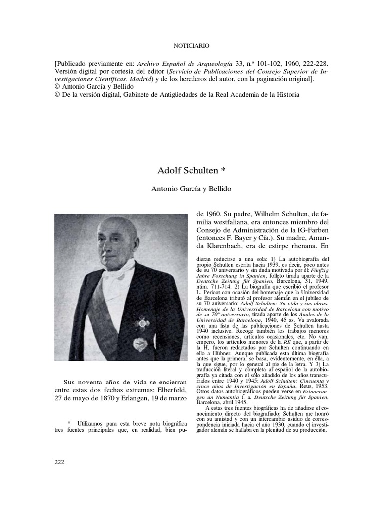 Adolf Schulten PDF Science Ciencia filosófica