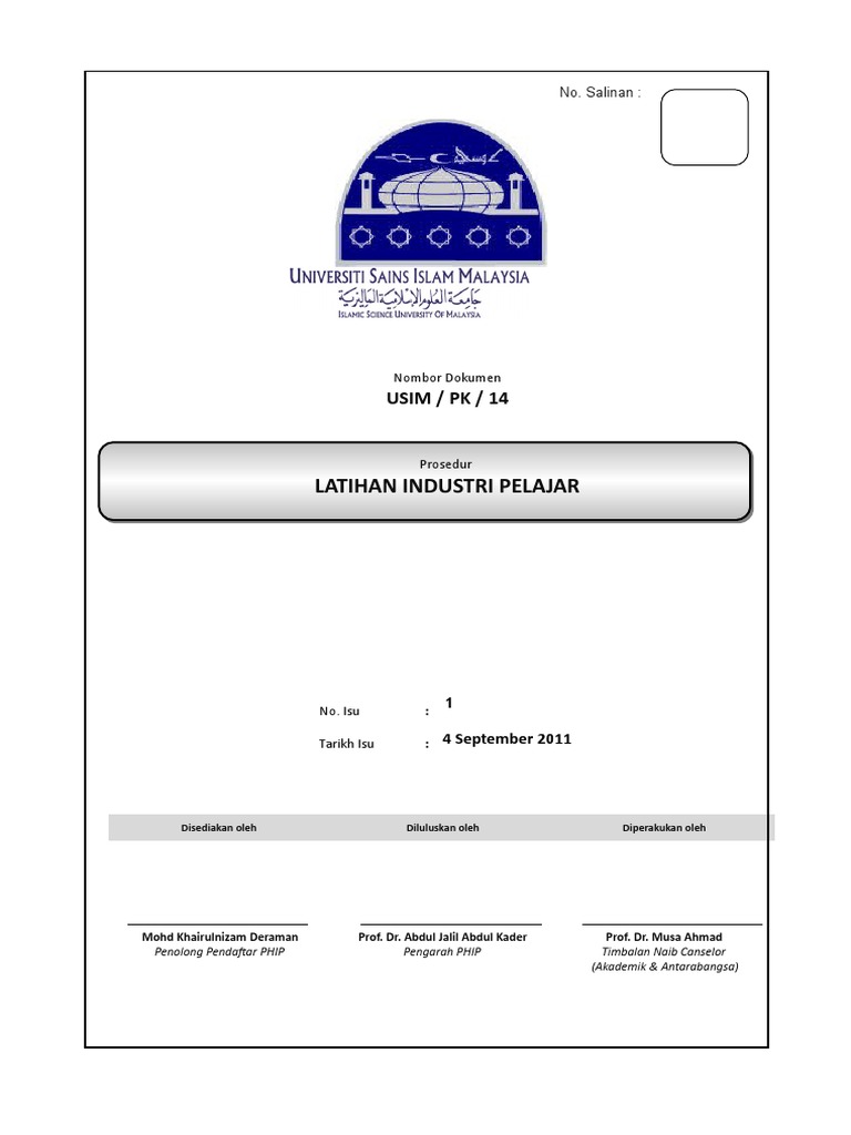 SOP Latihan Industri _Sistem eLI 2011.doc