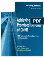 Achieving The Promised Benefits of Cmmi: CMMI Technology Conference & User Group