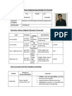 Sample PETROTECH CV Format