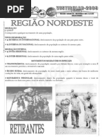 Geografia - Pré-Vestibular Impacto - Região Nordeste - Histórico dos Fluxos Migratórios