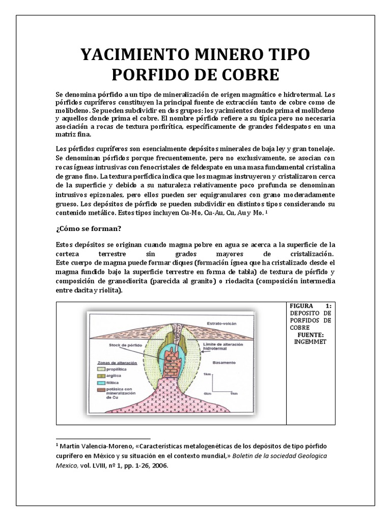 Yacimiento Tipo Porfido de Cobre | PDF | Roca ígnea | Rocas