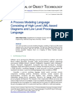 A Process Modeling Language Consisting of High Level UML-based Diagrams and Low Level Process Language