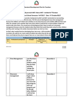 Professional Development Plan For Teachers