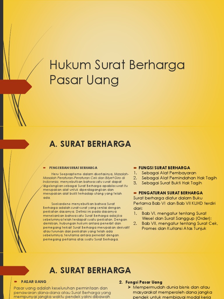 Hukum Surat Berharga Pasar Uang