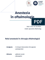 Anestezia in Oftalmologie