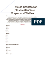 Encuesta Satisfacción Clientes Restaurante Crepes Waffles