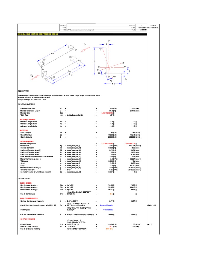 専用ページ４ LRFD Compression Member Design | PDF | Buckling | Strength