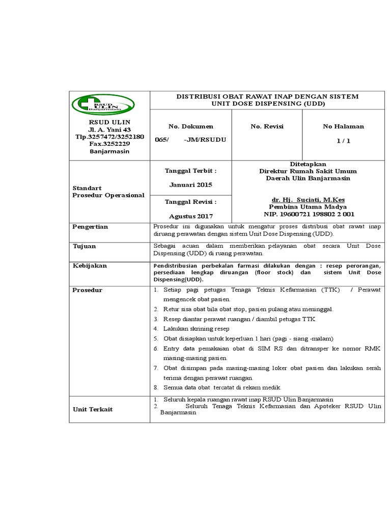 19 SPO Distribusi RI Unit Dose Dispensing