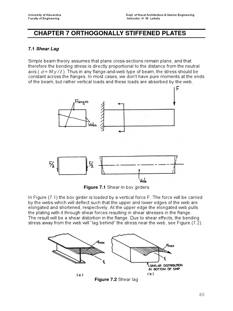 CHAPTER 7-Orthogonally Stiffened Plates | Bending | Beam (Structure)