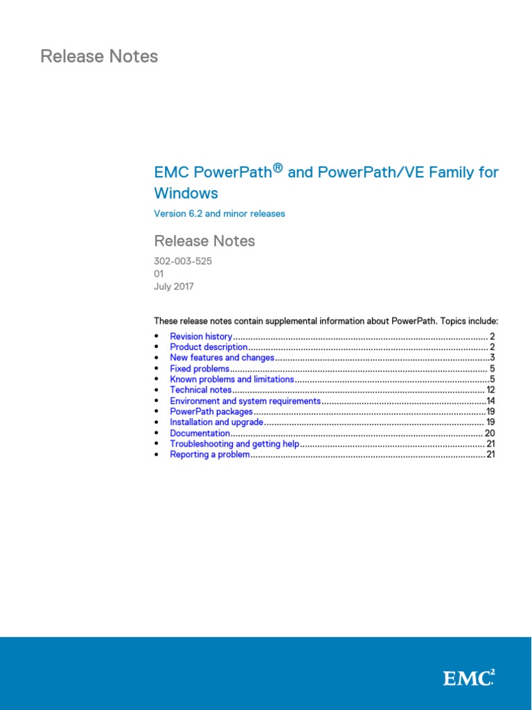PowerPath Family For Windows 6.2 and Minor Releases Release Notes PDF