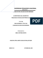 La Importancia Del Diagnostico Pedagogico en Preescolar