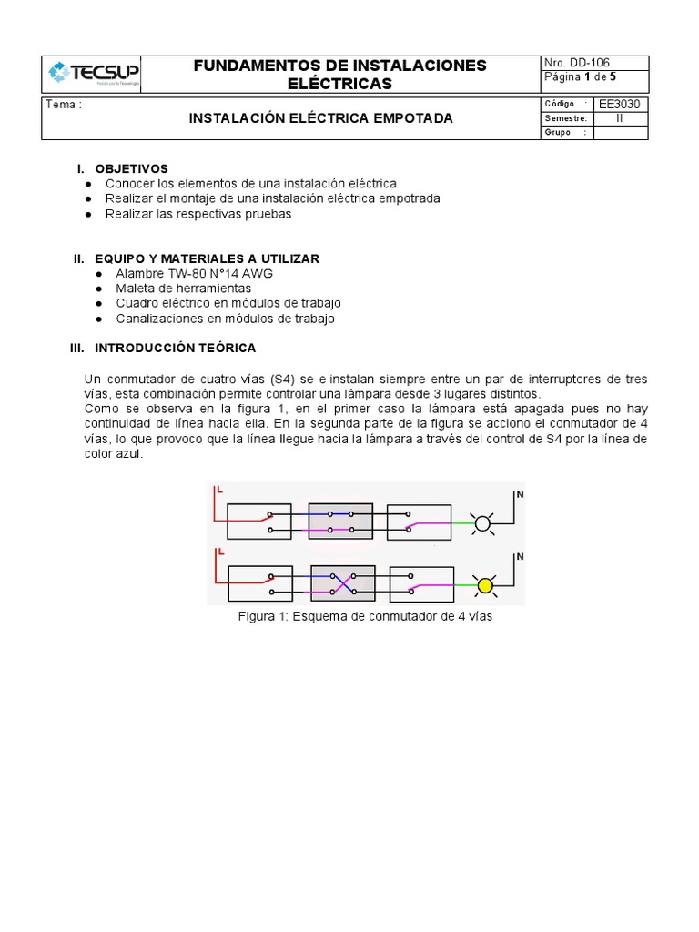 instalacion empotrada.pdf | Componentes eléctricos | Bienes manufacturados