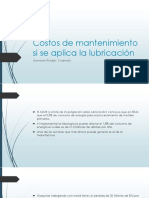 Costos de Mantenimiento Si Se Aplica La Lubricación