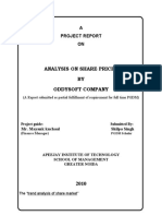 Analysis On Share Prices BY Oddysoft Company: A Project Report ON