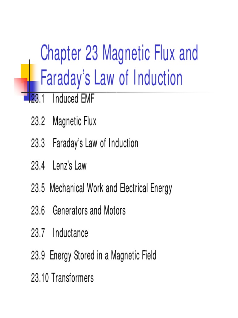 Faradays Law of Induction PDF | PDF | Electromagnetic Induction | Inductor