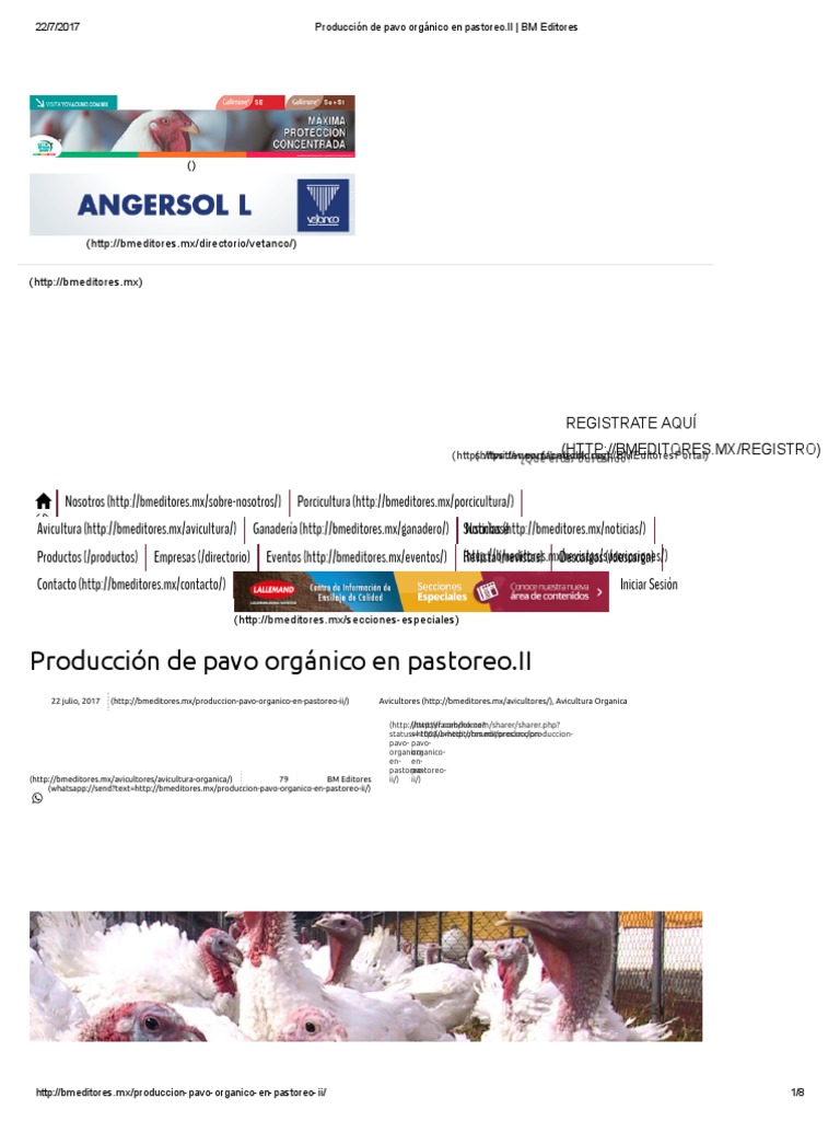 Producción de Pavo Orgánico en Pastoreo PDF Ecología Agua