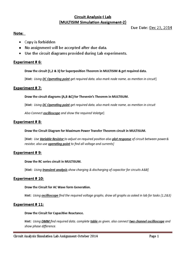 Due Date: Dec 23, 2014 Copy Is Forbidden No Assignment Will Be Accepted ...