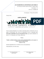 Carta Convite Ministério de Louvor