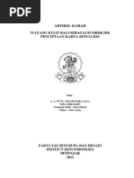 Download Wayang Kulit Bali Sebagai Sumber Ide Penciptaan Karya Seni Lukis by Anonymous LqayYzpErh SN362230533 doc pdf